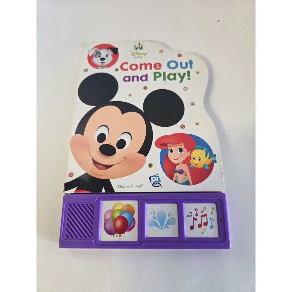 Disney Baby Come Out and Play Play-a-Sound Board Book Mickey Ariel PI Kids